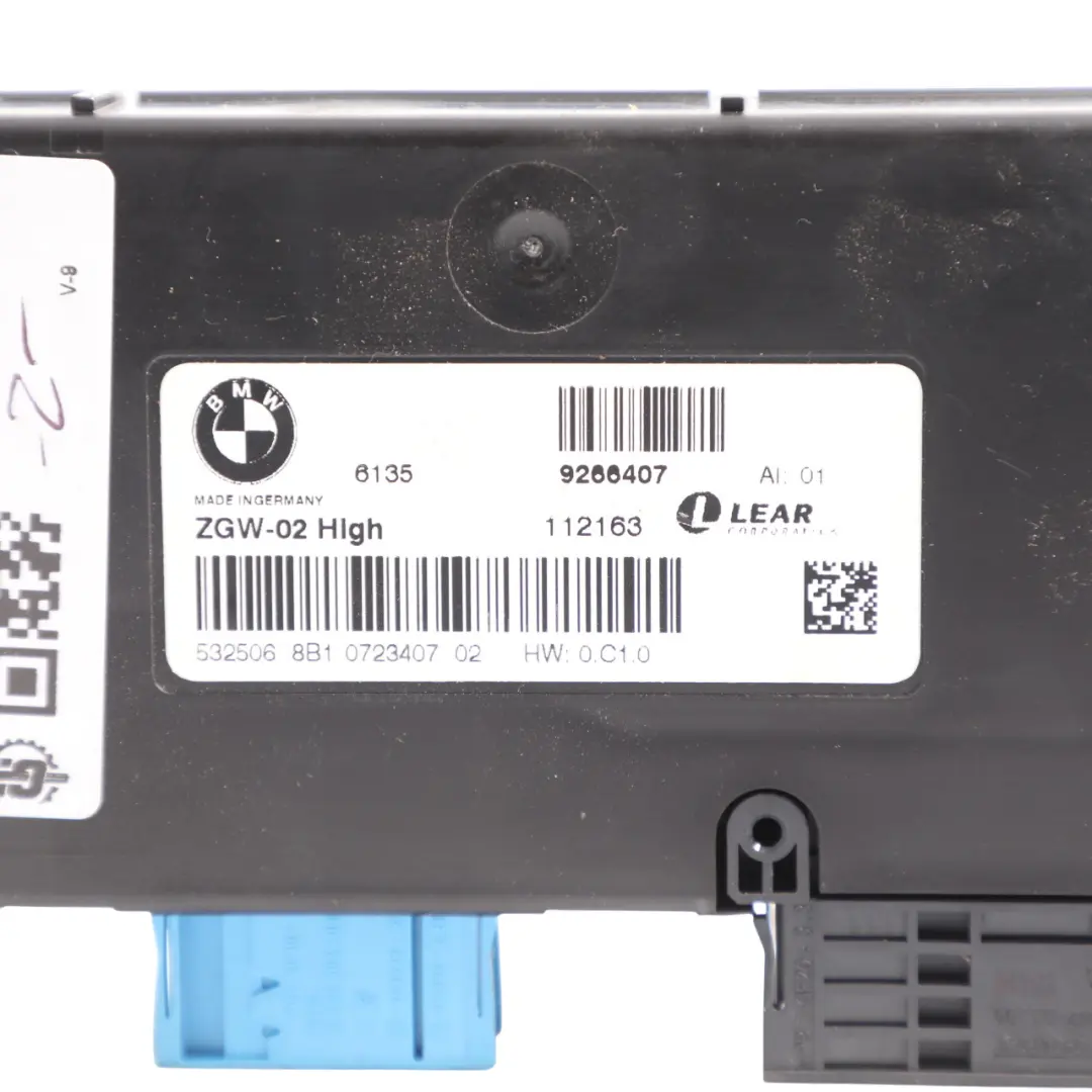 BMW F01 Moduł Sterownik Gateway ECU Lear ZGW-02 High - SKU 9266407 - Numer Części 9266407