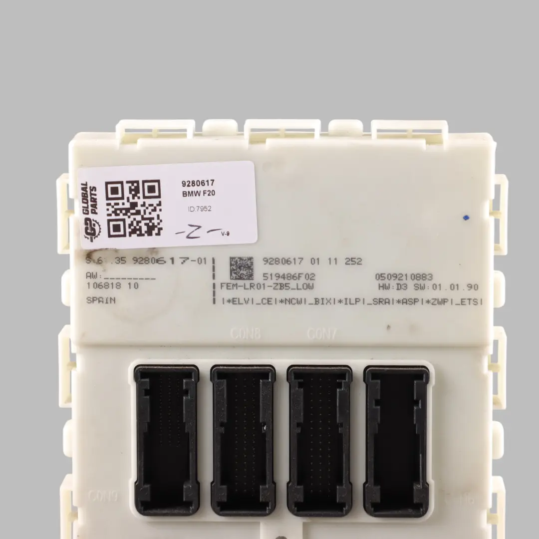 BMW F20 Diesel Front Electronic Module Control Unit FEM BCM ECU - SKU 9280617 - Part number 9280617