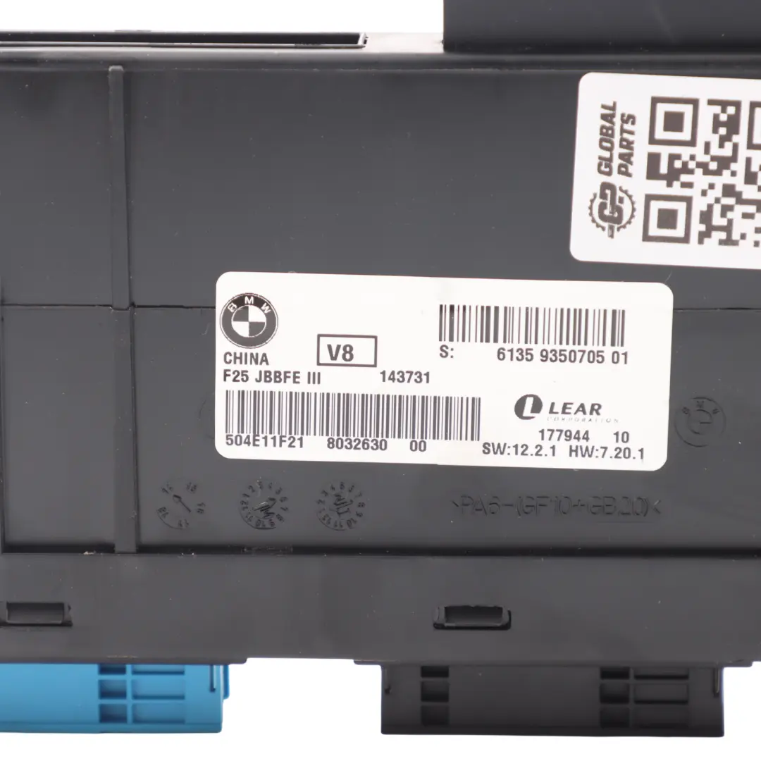 Body Control Module ECU Junction Box JBBFE III V8 to BMW X3 F25 with Part number 9350705 BMW X3 F25 Body Control Module ECU Junction Box JBBFE III V8 - SKU 9350705 - Part number 9350705