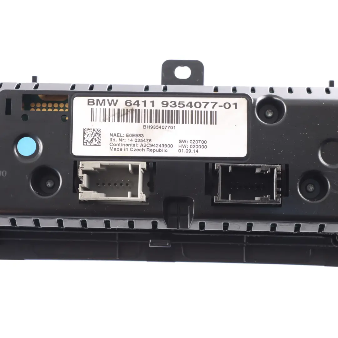 Conditioning A/C Switch Panel Climate Control High Gloss to BMW X3 F25 Air with Part number 9354077 BMW X3 F25 Air Conditioning A/C Switch Panel Climate Control High Gloss - SKU 9354077 - Part number 9354077