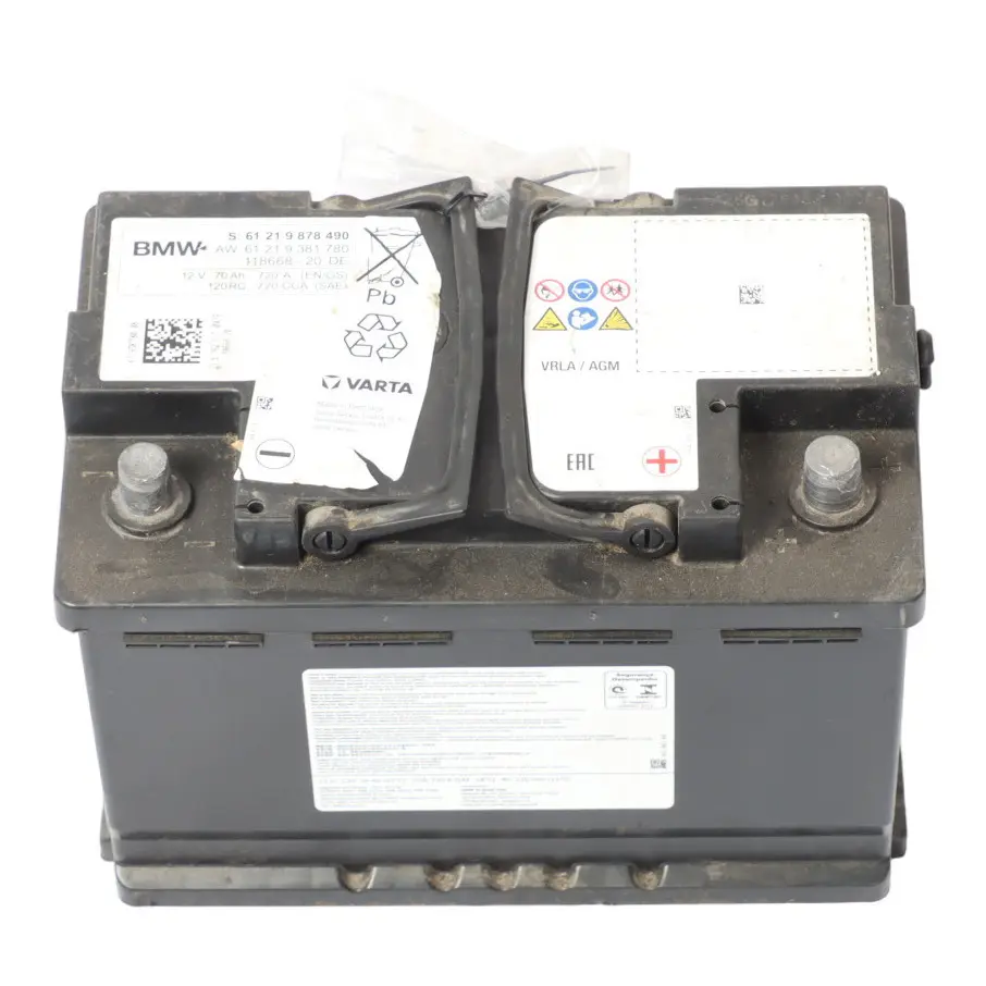 Varta AGM Car Battery 12V 70Ah 720A 9878490 to BMW with Part number 9381780 BMW Varta AGM Car Battery 12V 70Ah 720A 9878490 - SKU 9381780-1 - Part number 9381780