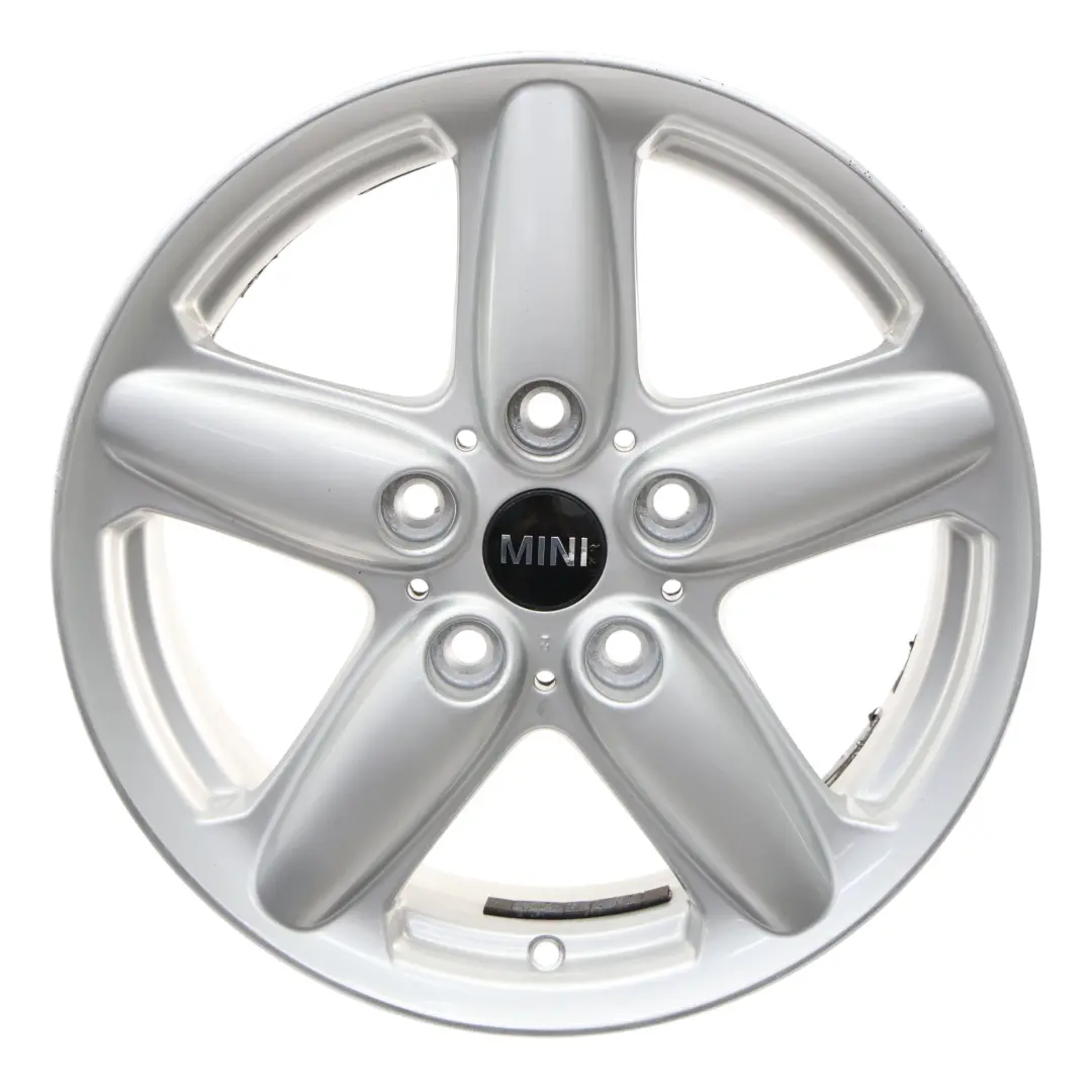 Mini Cooper One R60 R61 Wheel Alloy Rim 16" 6,5J Silver 5-Star Single Spoke 124 - SKU 9803720-3 - Part number 9803720