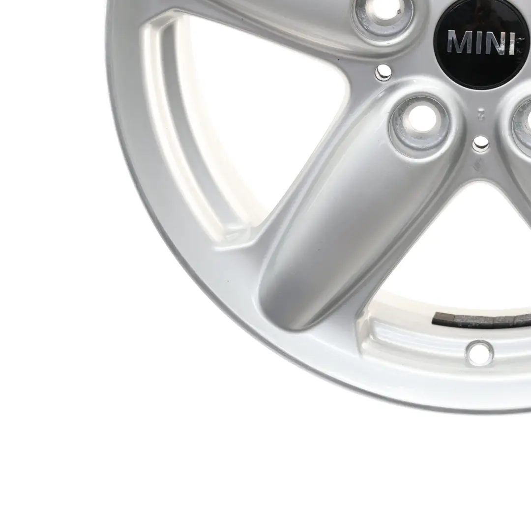 Felge 16" 6,5J Silber 5-Stern Einzel-Speiche 124 für Mini Cooper One R60 R61 mit Teilenummer 9803720 Mini Cooper One R60 R61 Felge 16" 6,5J Silber 5-Stern Einzel-Speiche 124 - SKU 9803720-3 - Teilenummer 9803720