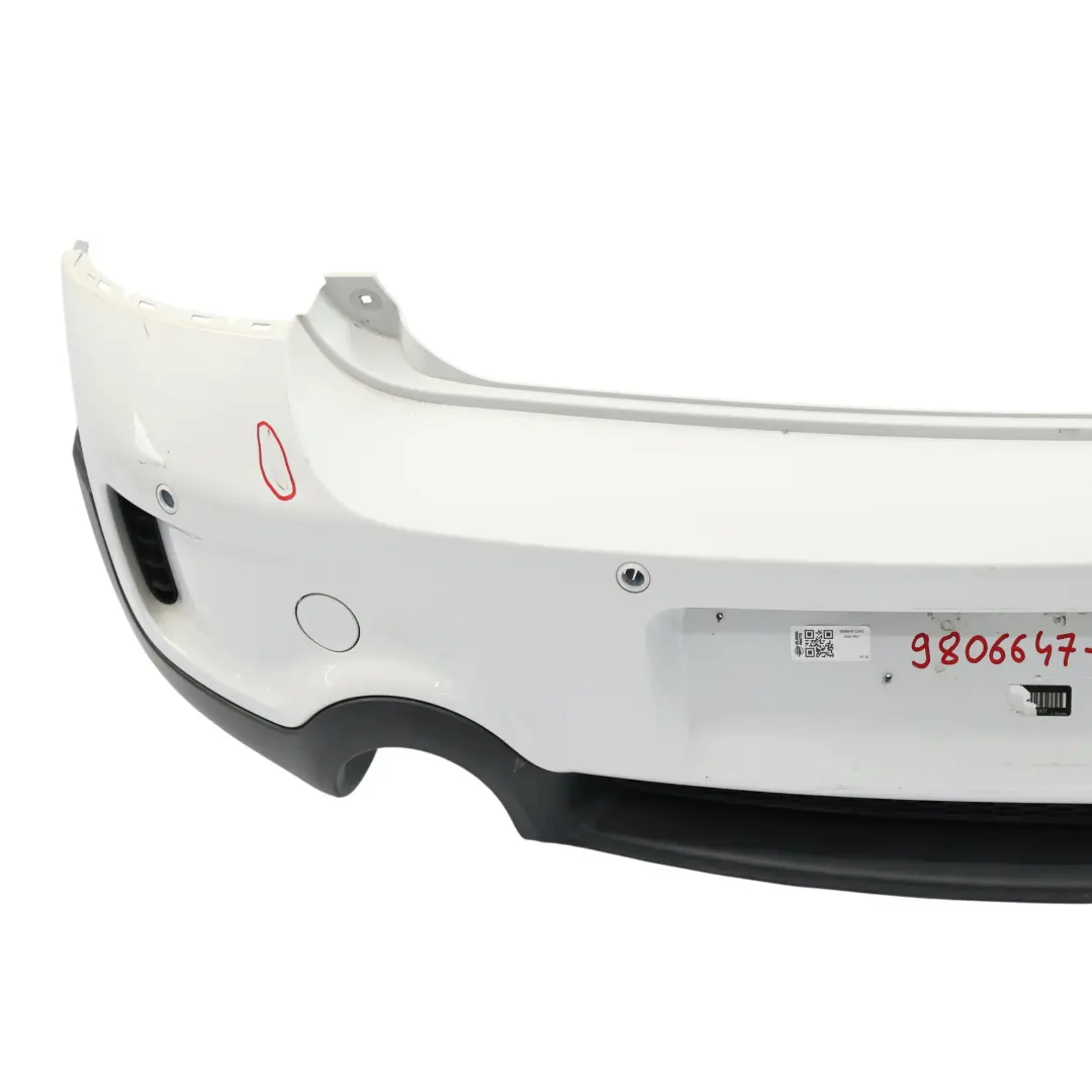 Hintere Stoßstange PDC Light White Weiss - B15 für Mini Countryman R60 Cooper S mit Teilenummer 9806647 Mini Countryman R60 Cooper S Hintere Stoßstange PDC Light White Weiss - B15 - SKU 9806647-LW3 - Teilenummer 9806647