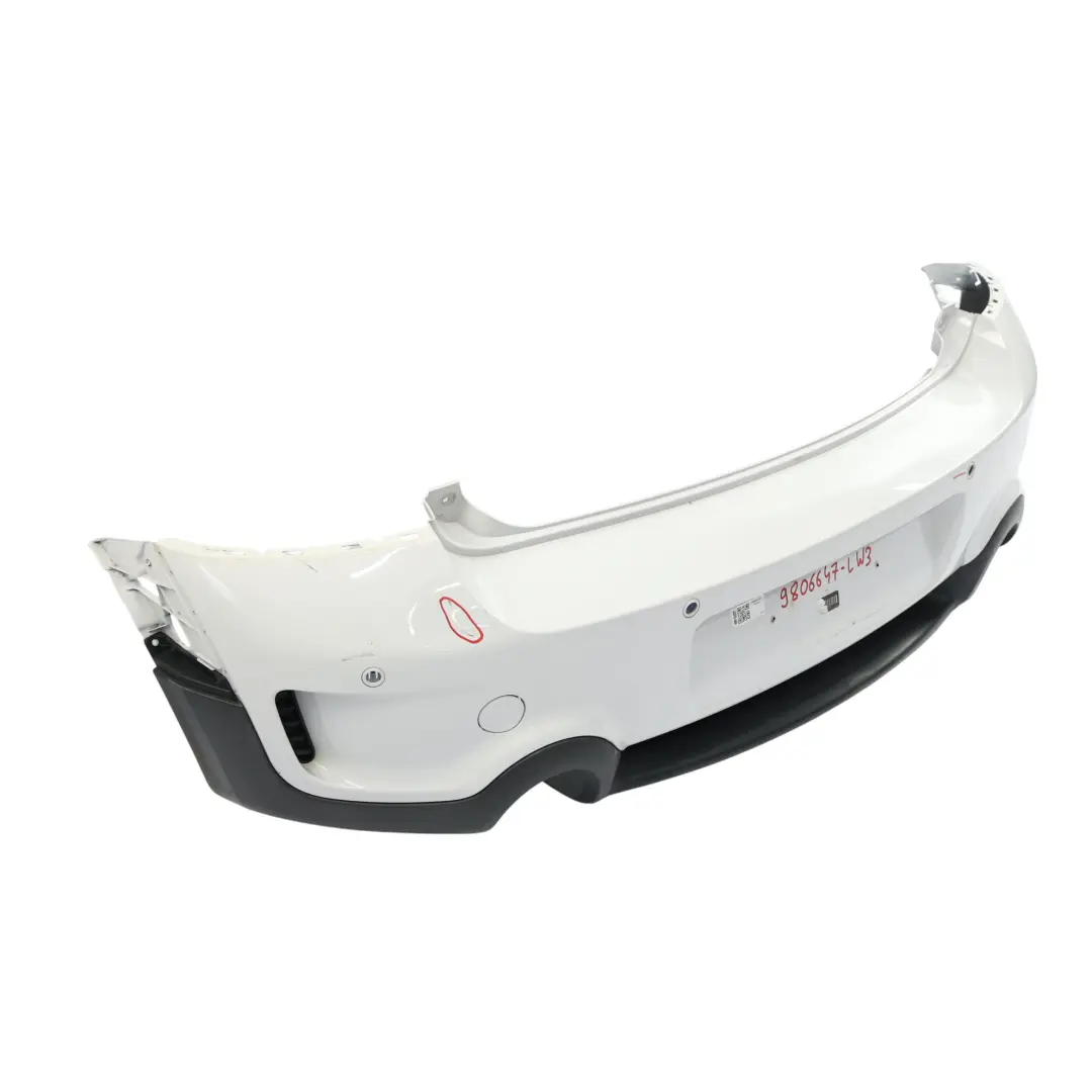 Hintere Stoßstange PDC Light White Weiss - B15 für Mini Countryman R60 Cooper S mit Teilenummer 9806647 Mini Countryman R60 Cooper S Hintere Stoßstange PDC Light White Weiss - B15 - SKU 9806647-LW3 - Teilenummer 9806647