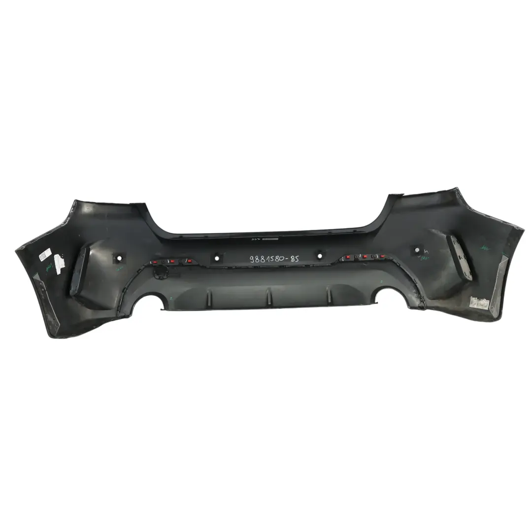 Bumper M Sport Trim Panel PDC Black Sapphire Metallic - 475 to BMW F40 Rear with Part number 9881580 BMW F40 Rear Bumper M Sport Trim Panel PDC Black Sapphire Metallic - 475 - SKU 9881580-BS - Part number 9881580