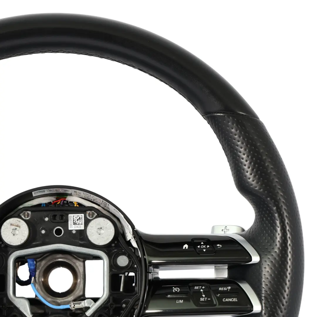 Steering Wheel Black Leather Multifunction Paddle Shift to Mercedes W206 W213 C238 with Part number A0004602620 Mercedes W206 W213 C238 Steering Wheel Black Leather Multifunction Paddle Shift - SKU A0004602620 - Part number A0004602620