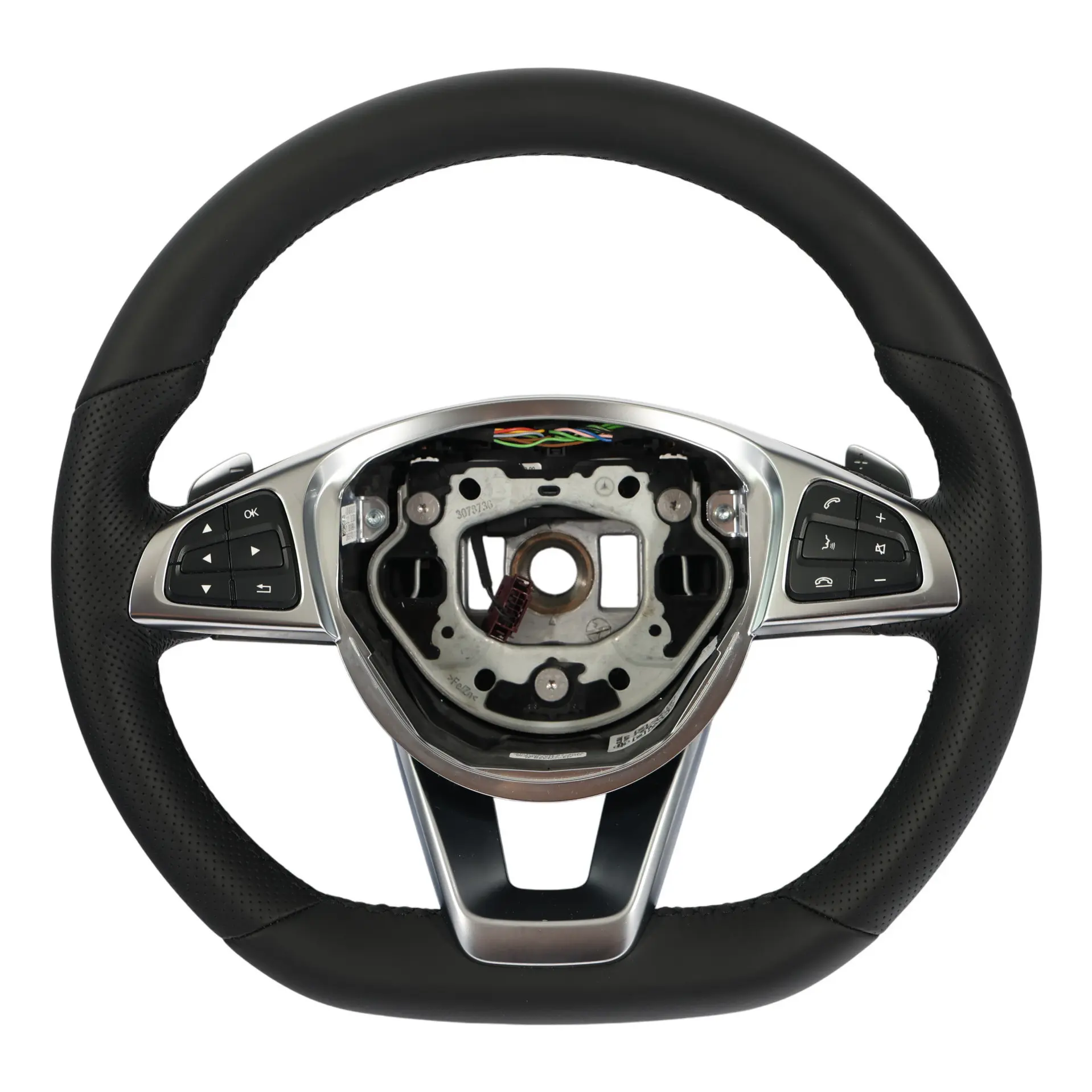 Mercedes W176 W117 W218 C218 W246 NUEVO Volante Cuero Negro Palanca de Cambio