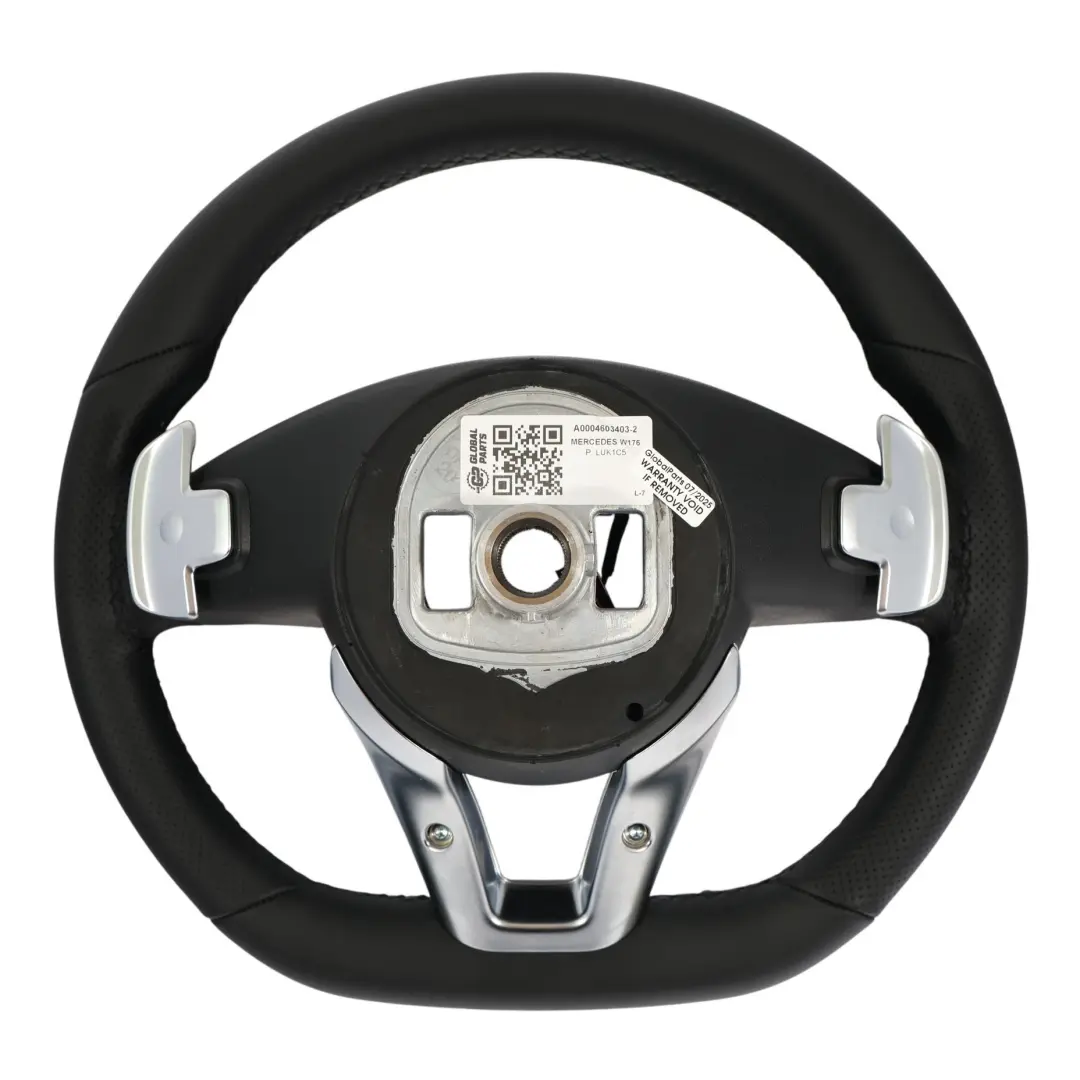 Mercedes W176 W117 W218 C218 W246 NEW Black Leather Steering Wheel Paddle Shift - SKU A0004603403-2 - Part number A0004603403
