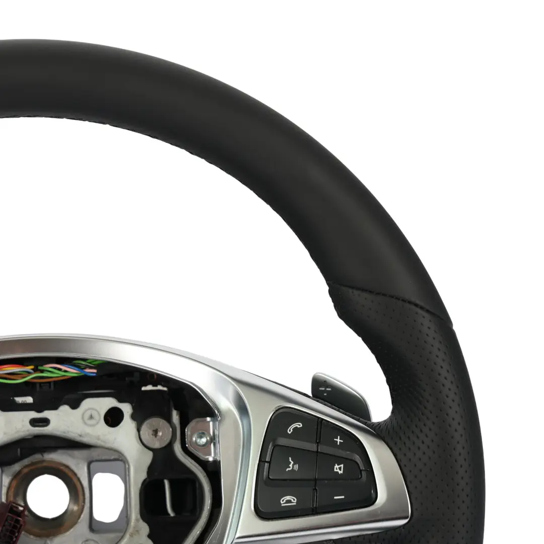 Mercedes W176 W117 W218 C218 W246 Kierownica NOWA Czarna Skóra Łopatki - SKU A0004603403-2 - Numer Części A0004603403