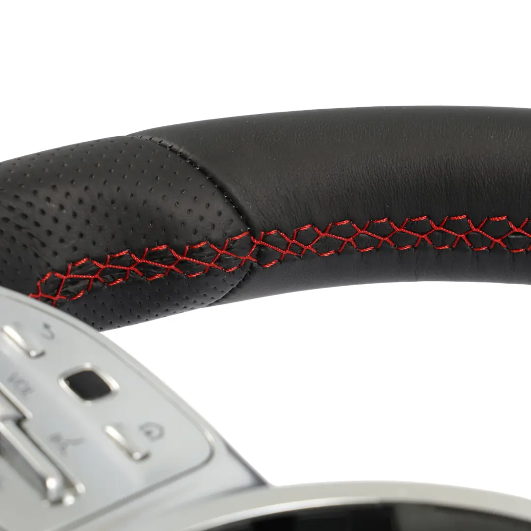 NUEVO Cuero Negro Palanca de Cambio Hilos Rojos para Volante Mercedes W213 C238 con número de pieza A0004604302 Volante Mercedes W213 C238 NUEVO Cuero Negro Palanca de Cambio Hilos Rojos - SKU A0004604302-2 - Número de pieza A0004604302
