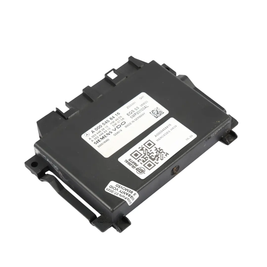 Gearbox Control Unit Module ECU to Mercedes W639 Automatic with Part number A0005458416 Mercedes W639 Automatic Gearbox Control Unit Module ECU - SKU A0005458416 - Part number A0005458416