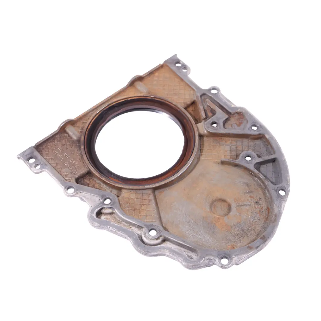 Crankshaft Housing Mercedes W203 A209 W211 Rear Oil Seal Cover to with Part number A1120110108 Crankshaft Housing Mercedes W203 A209 W211 Rear Oil Seal Cover - SKU A1120110108 - Part number A1120110108