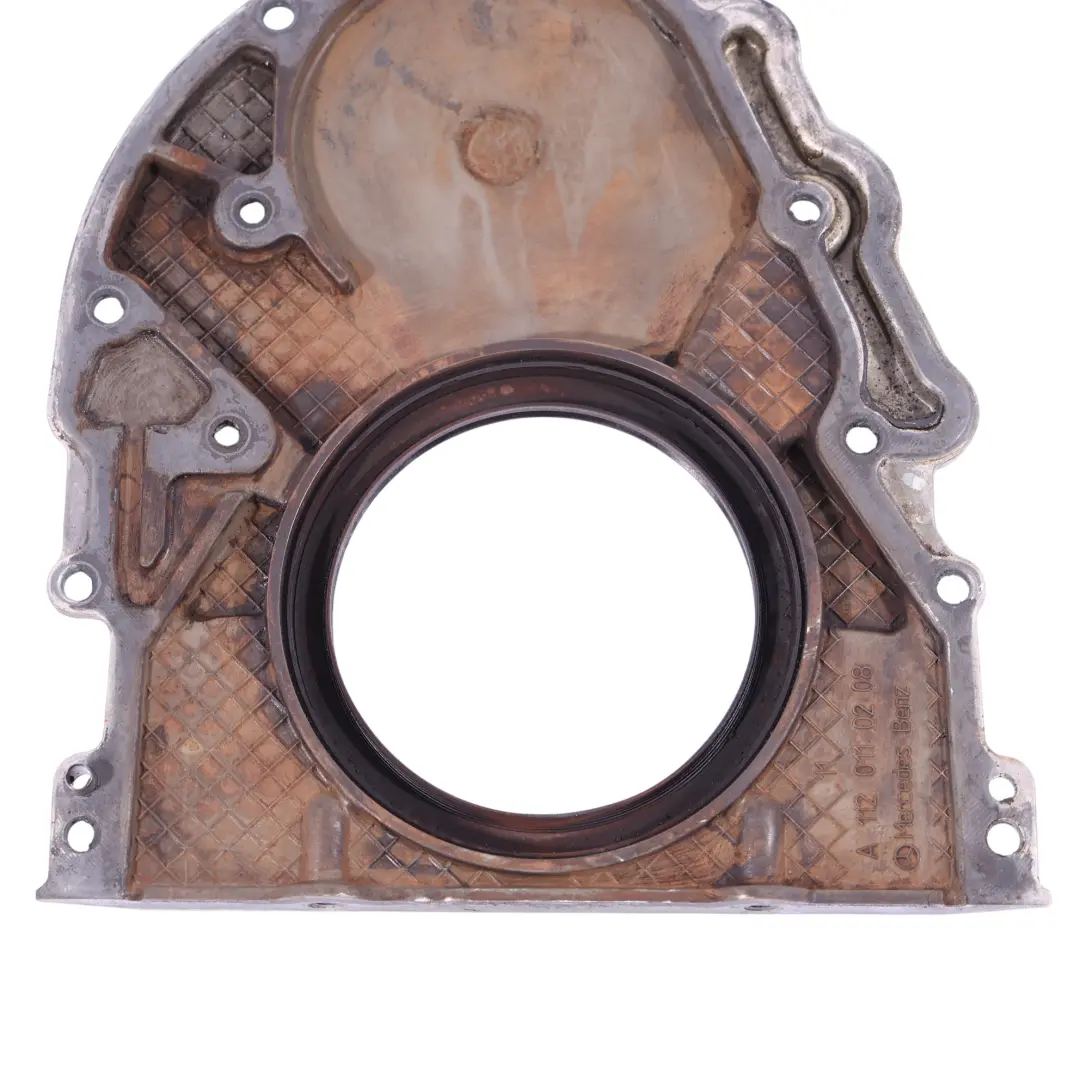 Albero Gomiti Posteriore Coperchio Sede Paraolio per Mercedes A209 con numero di parte A1120110208 Mercedes A209 Albero Gomiti Posteriore Coperchio Sede Paraolio - SKU A1120110208 - Numero di parte A1120110208