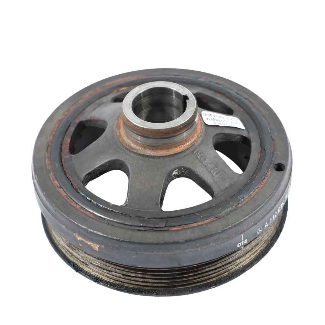 Vibration Damper Engine Crankshaft Belt Pulley to Mercedes CL203 with Part number A1120350900 Mercedes CL203 Vibration Damper Engine Crankshaft Belt Pulley - SKU A1120350900 - Part number A1120350900