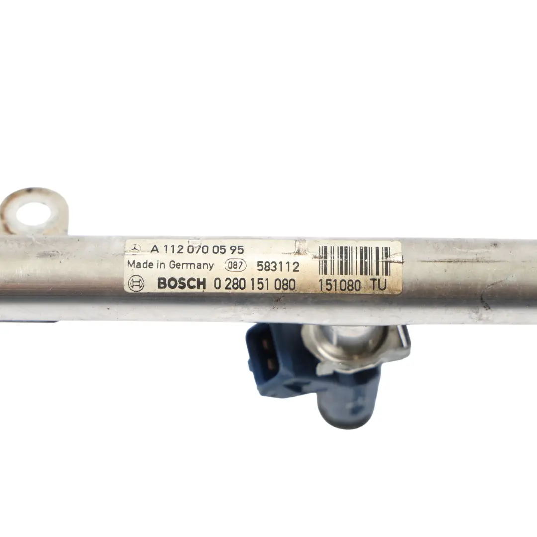 M112 Distribuidor Combustible Rail Inyector Presión para Mercedes W211 con número de pieza A1120700595 Mercedes W211 M112 Distribuidor Combustible Rail Inyector Presión - SKU A1120700595-1 - Número de pieza A1120700595