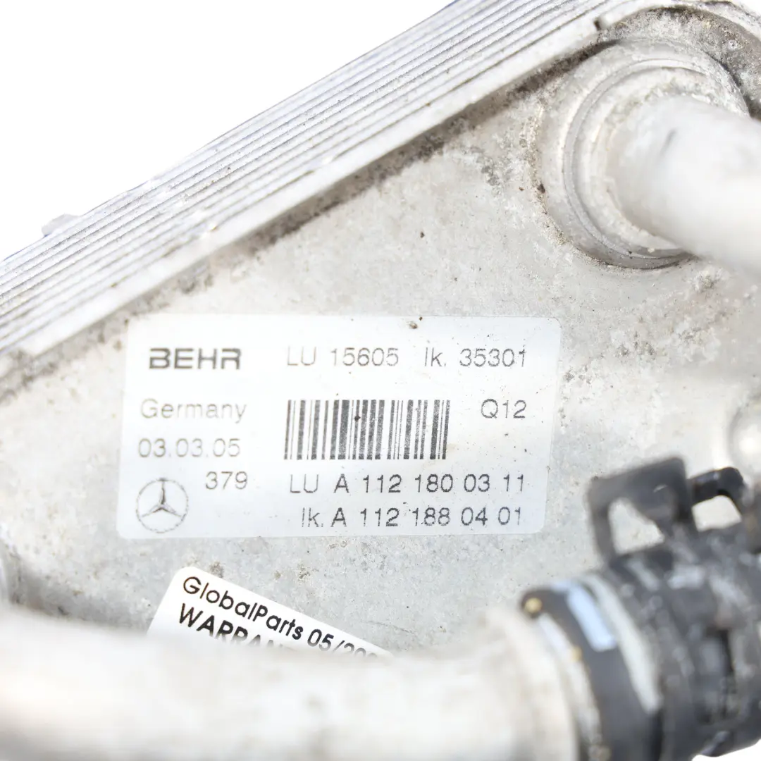 Mercedes W209 Tuyau Double Conduite Refroidisseur Huile Échangeur - SKU A1121800311 - Numéro de pièce A1121800311