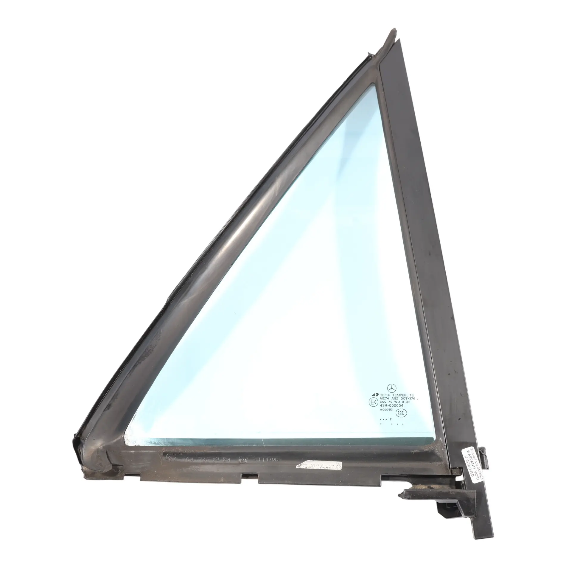 Mercedes W164 Window Glass Rear Right O/S Door Triangle Blue AS2 A1647302455