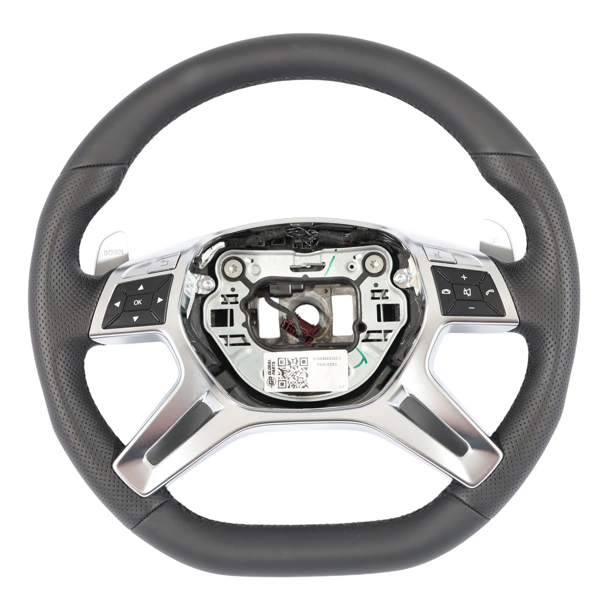 Mercedes ML W166 Steering Wheel NEW Black Leather Paddle Shift A1664603103