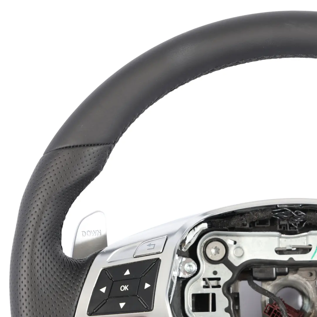 Lenkrad NEU Schwarz Leder Schaltwippen für Mercedes ML W166 mit Teilenummer A1664603103 Mercedes ML W166 Lenkrad NEU Schwarz Leder Schaltwippen - SKU A1664603103-1 - Teilenummer A1664603103