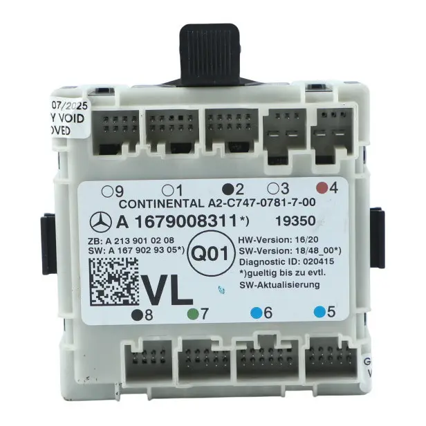 Moduł Sterownik Drzwi ECU Lewy Przód do Mercedes C238 o numerze A1679008311 Mercedes C238 Moduł Sterownik Drzwi ECU Lewy Przód - SKU A1679008311 - Numer Części A1679008311