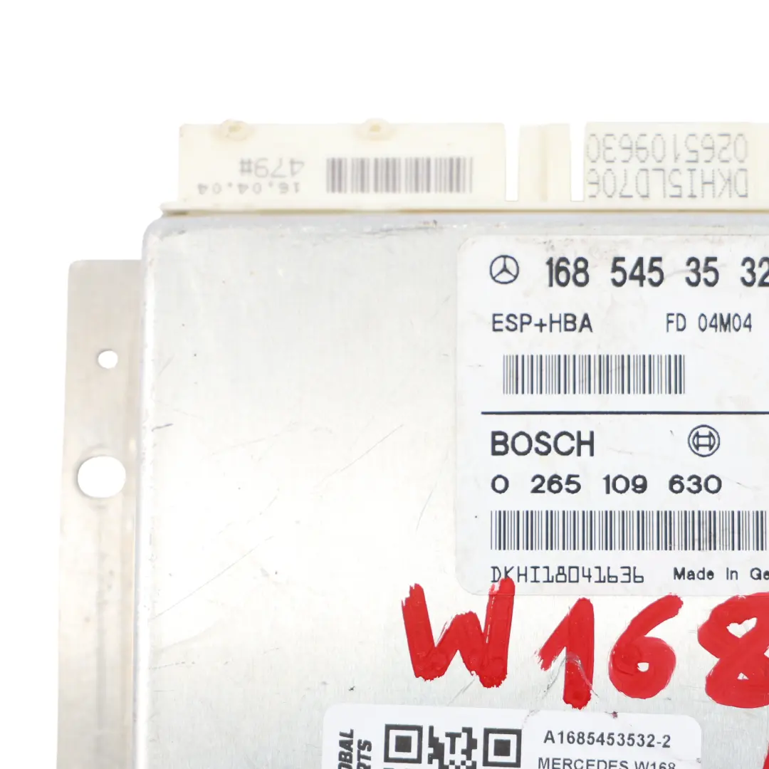 Mercedes W168 A140 ESP + HBA Modulo Controllo Elettronico Stabilità - SKU A1685453532-2 - Numero di parte A1685453532