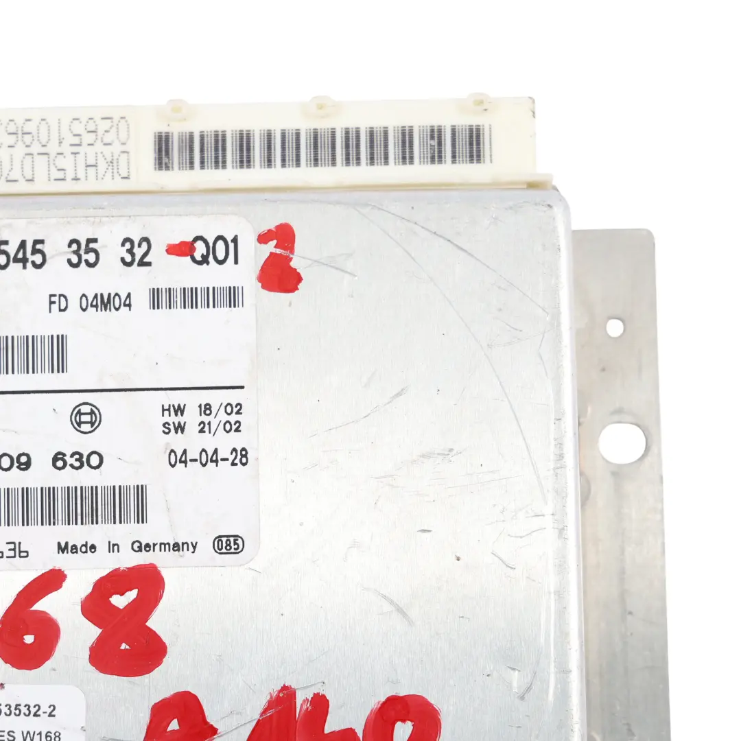 A140 ESP + HBA Módulo Control Electrónico Estabilidad para Mercedes W168 con número de pieza A1685453532 Mercedes W168 A140 ESP + HBA Módulo Control Electrónico Estabilidad - SKU A1685453532-2 - Número de pieza A1685453532