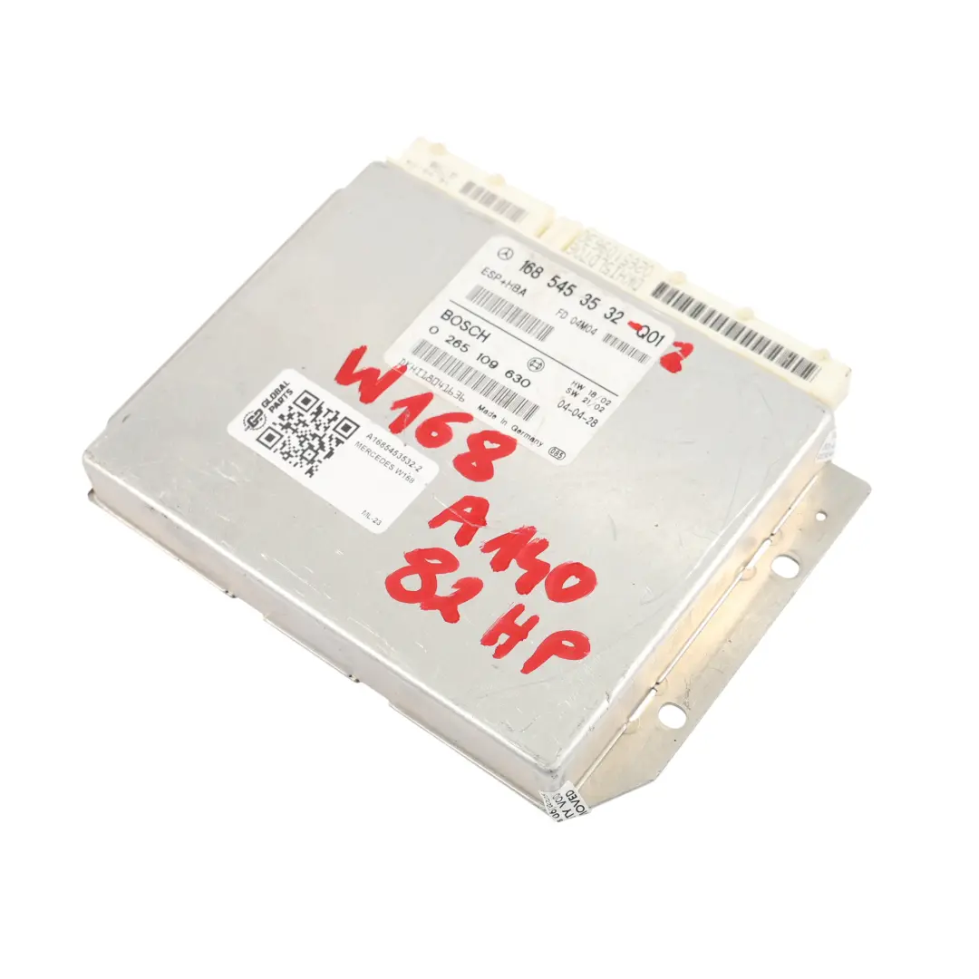 A140 Module Contrôle Stabilité Électronique ESP + HBA pour Mercedes W168 à propos du numéro de pièce A1685453532 Mercedes W168 A140 Module Contrôle Stabilité Électronique ESP + HBA - SKU A1685453532-2 - Numéro de pièce A1685453532