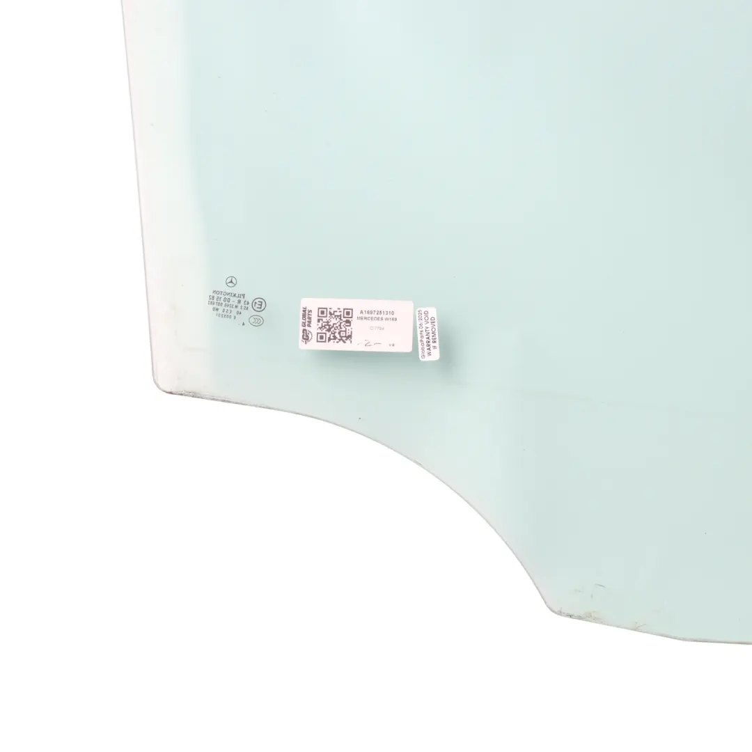 Mercedes W169 Front Door Side Window Glass AS2 Glazing Right O/S - SKU A1697251310 - Part number A1697251310
