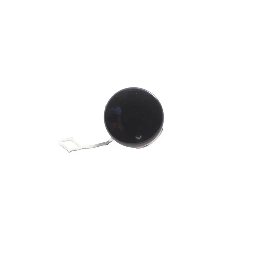Mercedes W169 Rear Bumper Towing Eye Cover Trim Cap Kosmos Black Metallic - 191 - SKU A1698850081-KB - Part number A1698850081