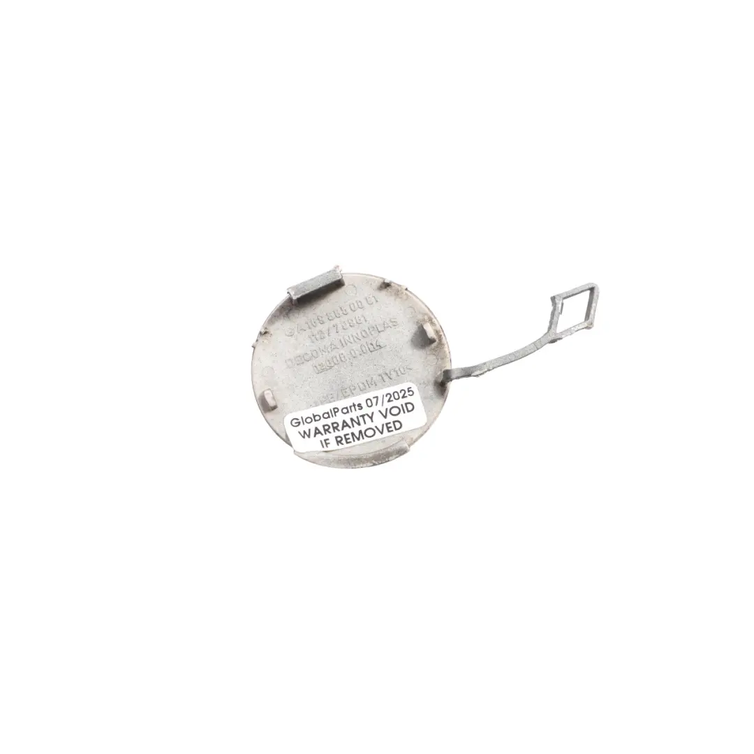 Bumper Towing Eye Cover Trim Cap Kosmos Black Metallic - 191 to Mercedes W169 Rear with Part number A1698850081 Mercedes W169 Rear Bumper Towing Eye Cover Trim Cap Kosmos Black Metallic - 191 - SKU A1698850081-KB - Part number A1698850081