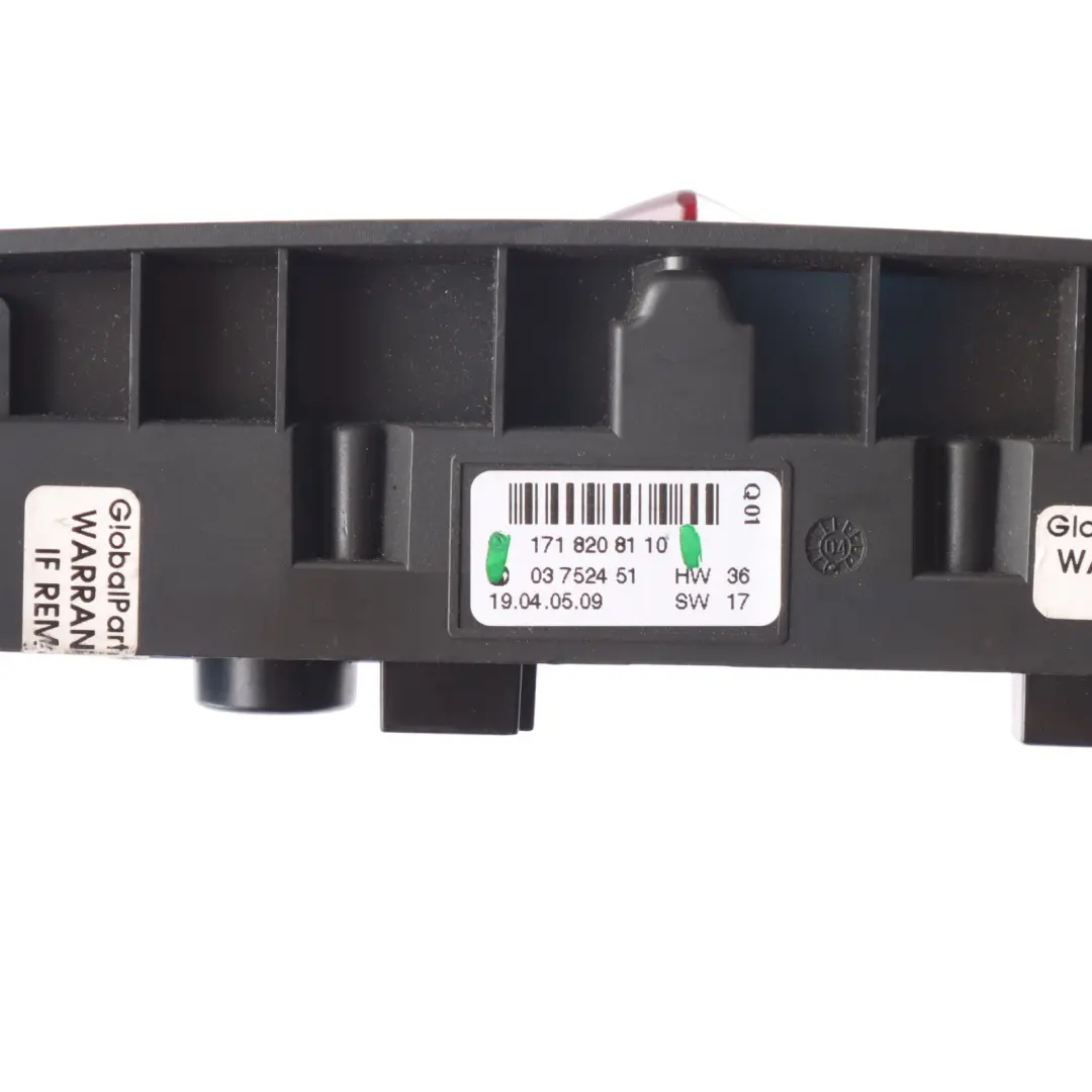 Hazard Switch Panel Heated Seat ESP Control Unit to Mercedes SLK R171 with Part number A1718208110 Mercedes SLK R171 Hazard Switch Panel Heated Seat ESP Control Unit - SKU A1718208110 - Part number A1718208110