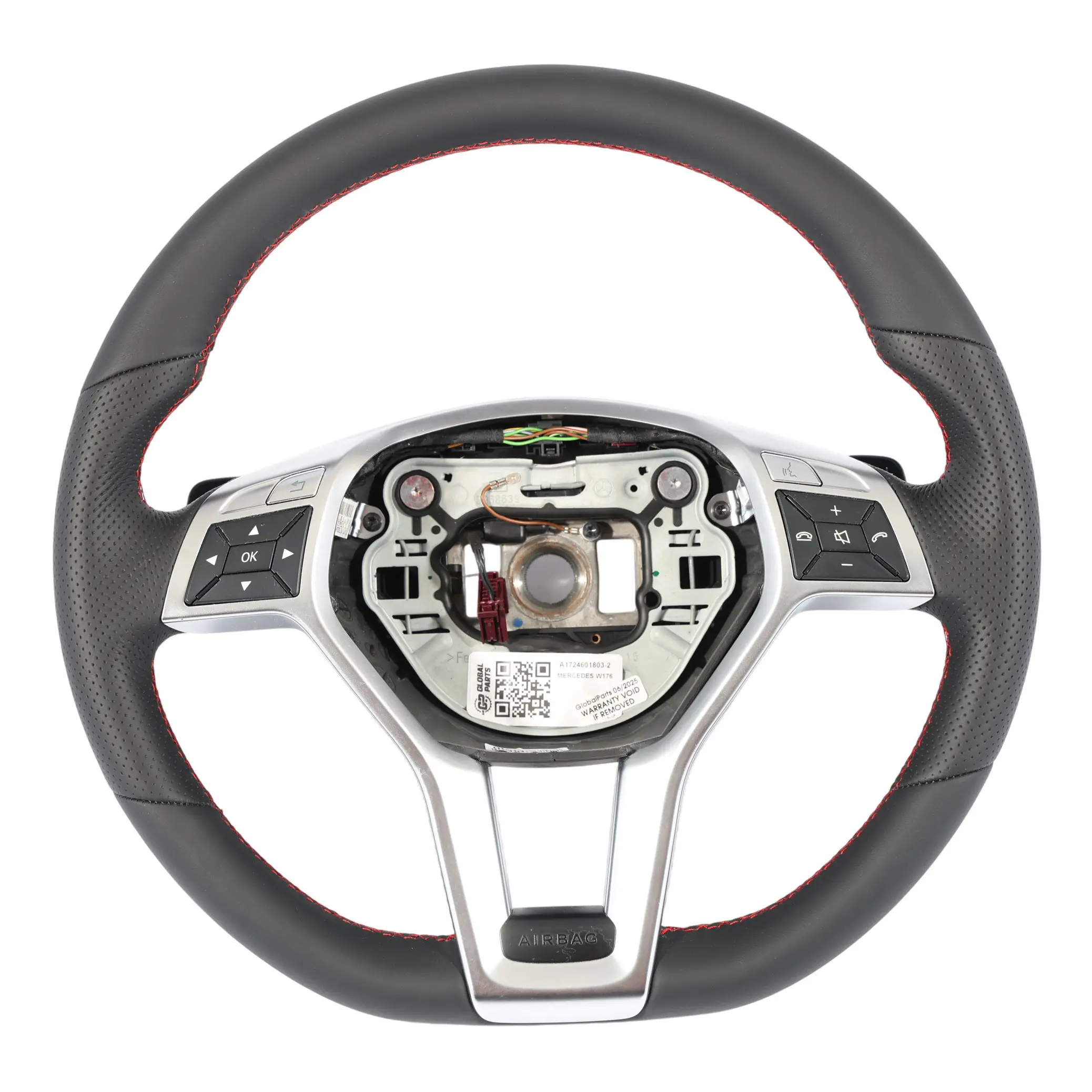 Mercedes C117 W176 Volante NUEVO Cuero Negro Palanca de Cambio A1724601803