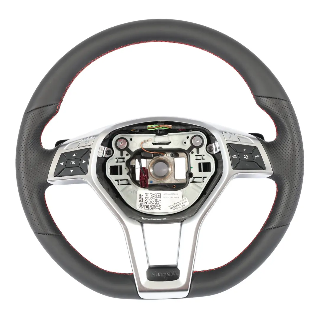 Mercedes C117 W176 Volant Direction NEUF Cuir Noir Palettes Changement Vitesse - SKU A1724601803-2 - Numéro de pièce A1724601803