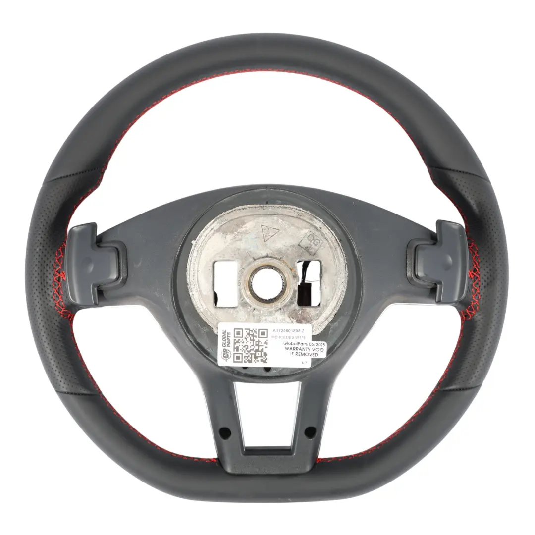 Mercedes C117 W176 Steering Wheel NEW Black Leather Paddle Shift - SKU A1724601803-2 - Part number A1724601803