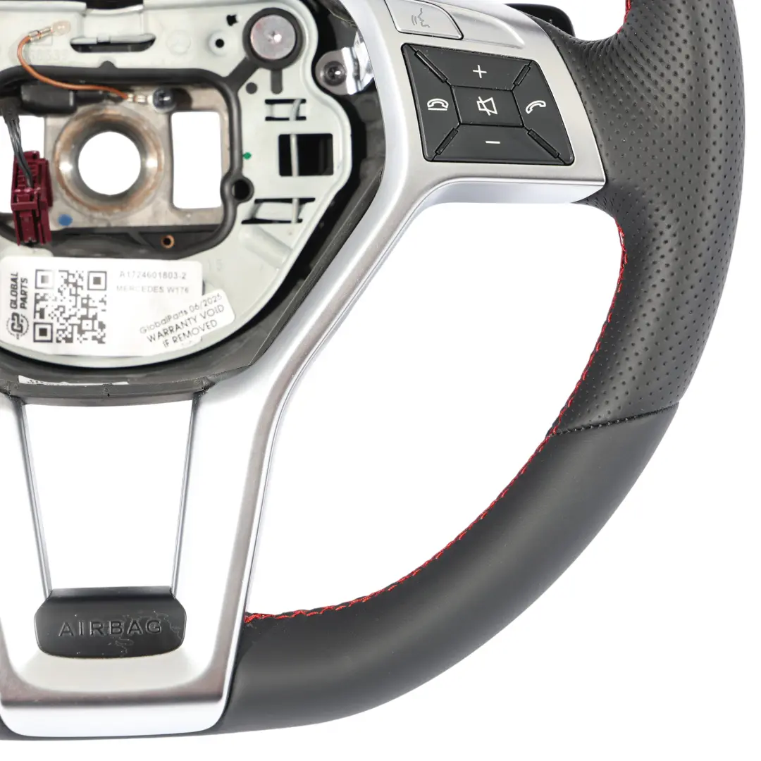 Mercedes C117 W176 Volante NUOVO In Pelle Nera Cambio al Volante - SKU A1724601803-2 - Numero di parte A1724601803