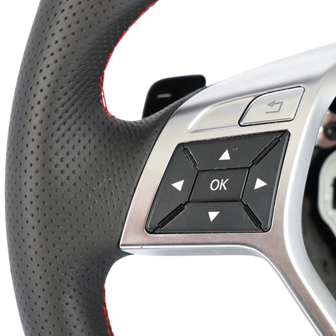 Mercedes C117 W176 Volant Direction NEUF Cuir Noir Palettes Changement Vitesse - SKU A1724601803-2 - Numéro de pièce A1724601803