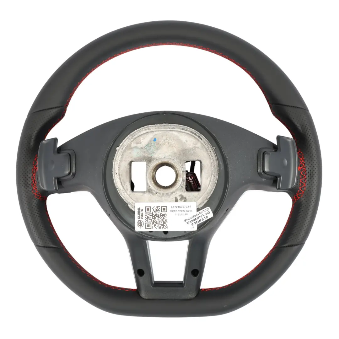 Mercedes W204 W207 W212 NEU Leder Schwarz Sport Lenkrad Schaltwippen Rot Fäden - SKU A1724602703-1 - Teilenummer A1724602703