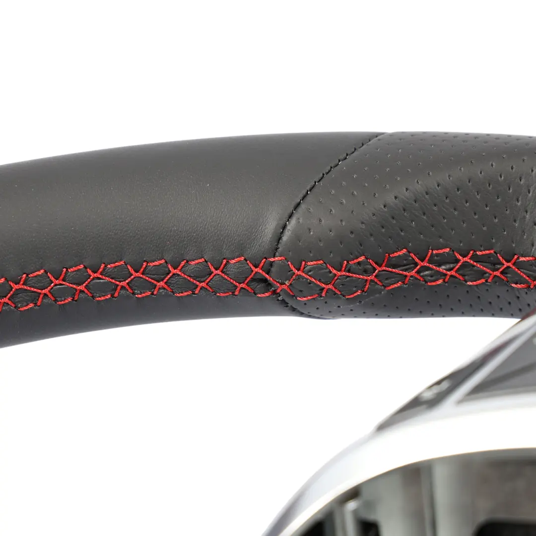 W156 W176 Steering Wheel NEW Black Leather Red Threads to Mercedes with Part number A1724608103 Mercedes W156 W176 Steering Wheel NEW Black Leather Red Threads - SKU A1724608103-1 - Part number A1724608103