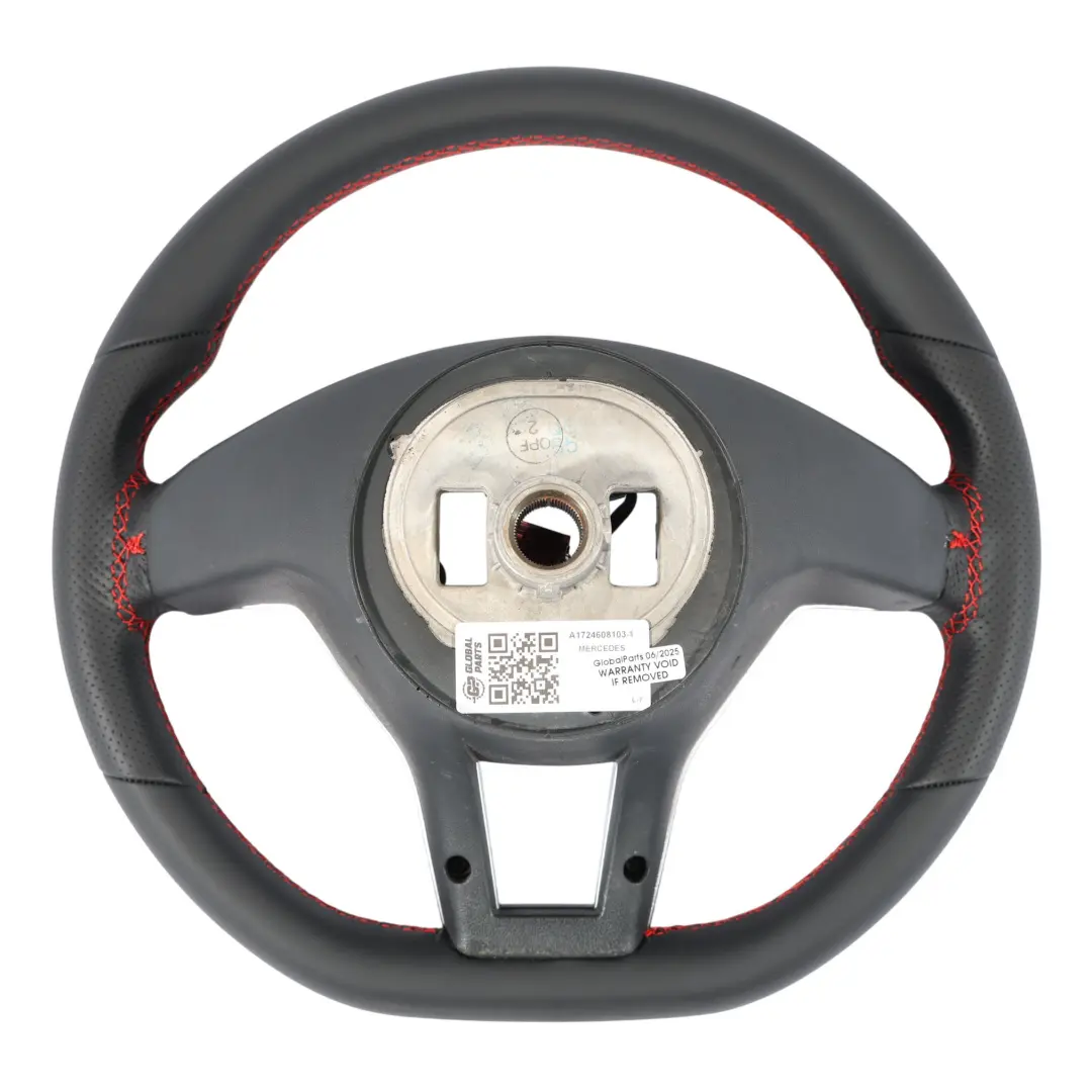 Mercedes W156 W176 Kierownica NOWA Czarna Skóra Czerwona Nić - SKU A1724608103-1 - Numer Części A1724608103