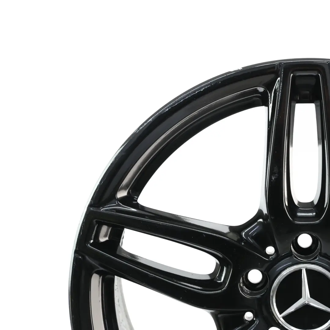 Mercedes W176 AMG Black Alloy Wheel Rim 18" ET:52 7,5J Double Spoke - SKU A1764010700-5 - Part number A1764010700