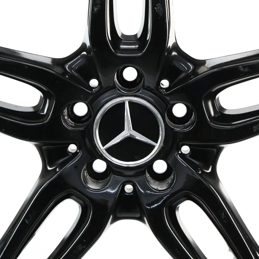 Schwarz Alufelge 18" ET:52 7,5J Doppelspeiche für Mercedes W176 AMG mit Teilenummer A1764010700 Mercedes W176 AMG Schwarz Alufelge 18" ET:52 7,5J Doppelspeiche - SKU A1764010700-5 - Teilenummer A1764010700