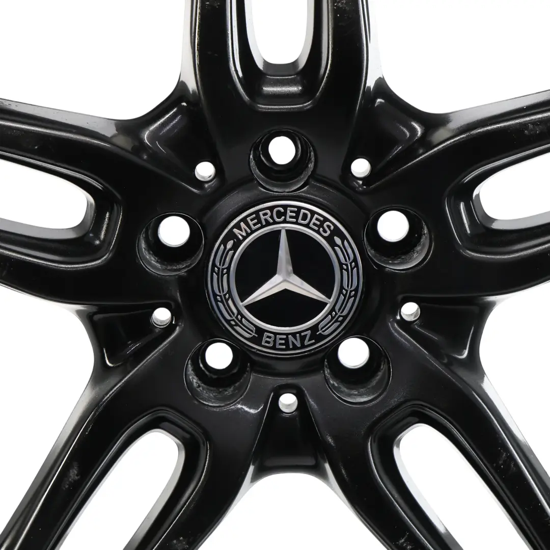 Alloy Wheel Rim 18" ET:52 7,5J Double Spoke to Mercedes W176 AMG Black with Part number A1764010700 Mercedes W176 AMG Black Alloy Wheel Rim 18" ET:52 7,5J Double Spoke - SKU A1764010700-6 - Part number A1764010700