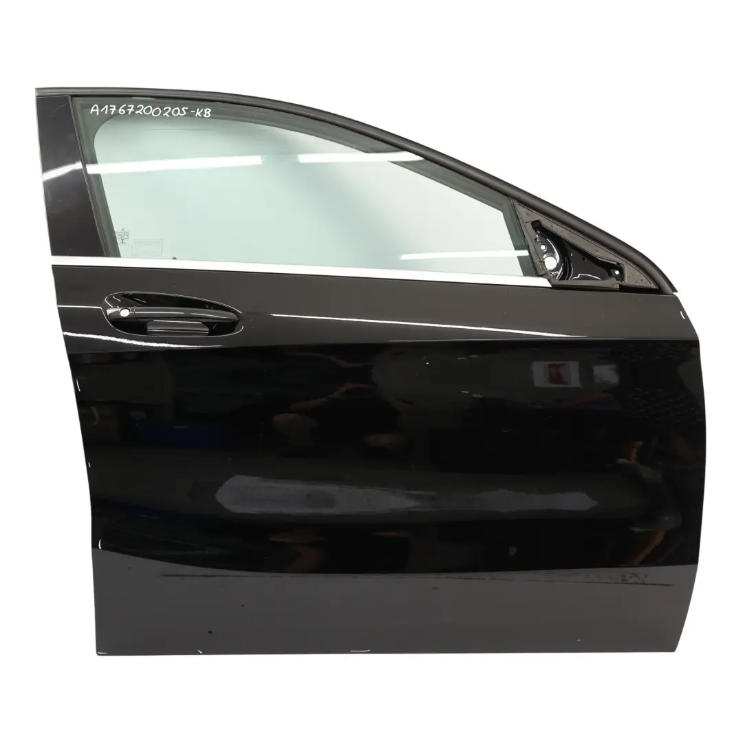 Mercedes W176 Tür vorne rechts Kosmos Black Schwarz Metallic - 191 - SKU A1767200205-KB - Teilenummer A1767200205