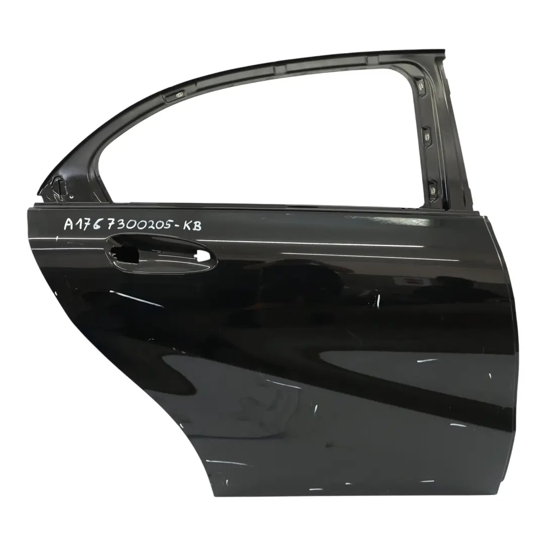Porta posteriore destra Kosmos Cosmic Black Metallic - 191 per Mercedes W176 con numero di parte A1767300205 Mercedes W176 Porta posteriore destra Kosmos Cosmic Black Metallic - 191 - SKU A1767300205-KB - Numero di parte A1767300205