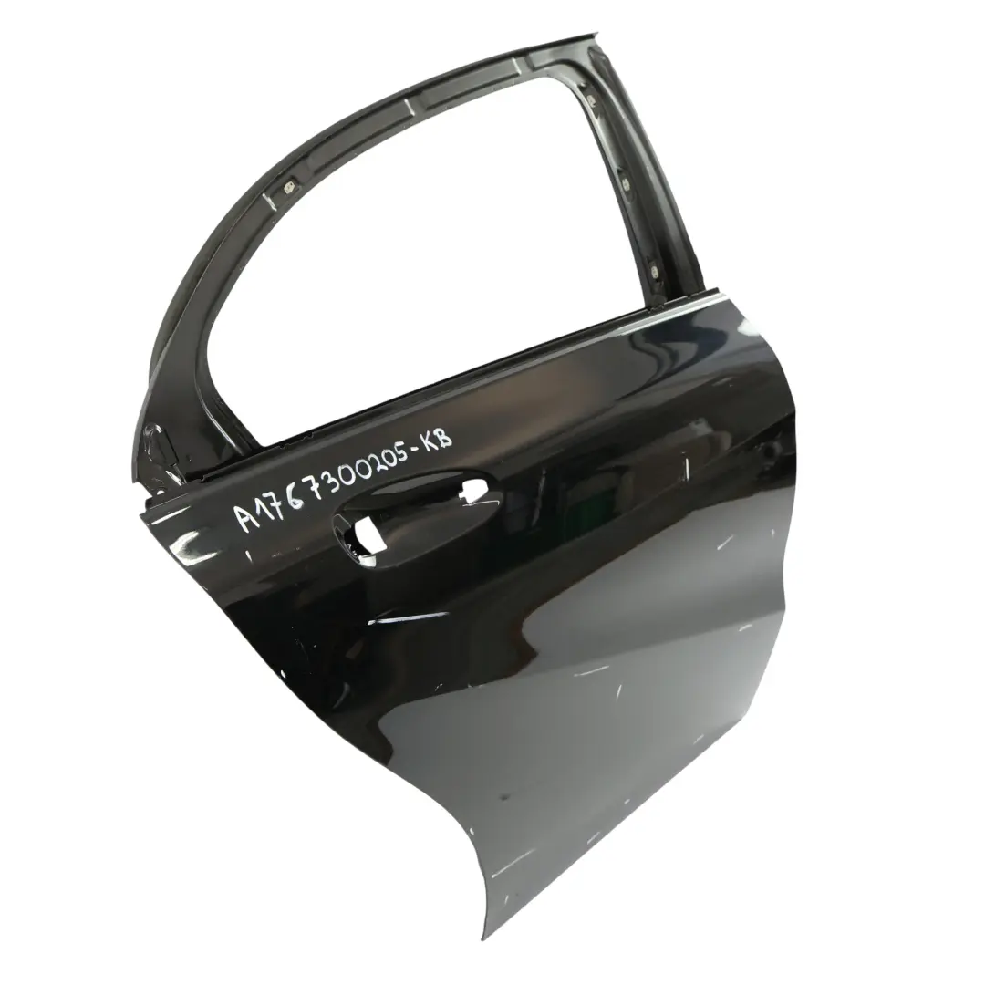 Porta posteriore destra Kosmos Cosmic Black Metallic - 191 per Mercedes W176 con numero di parte A1767300205 Mercedes W176 Porta posteriore destra Kosmos Cosmic Black Metallic - 191 - SKU A1767300205-KB - Numero di parte A1767300205