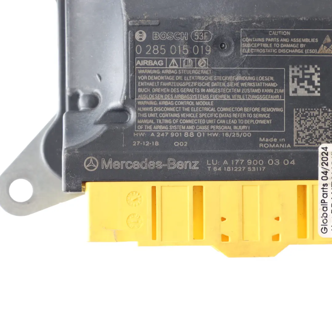 Mercedes W177 Air Module System Control Unit Module Controller ECU - SKU A1779027906 - Part number A1779027906