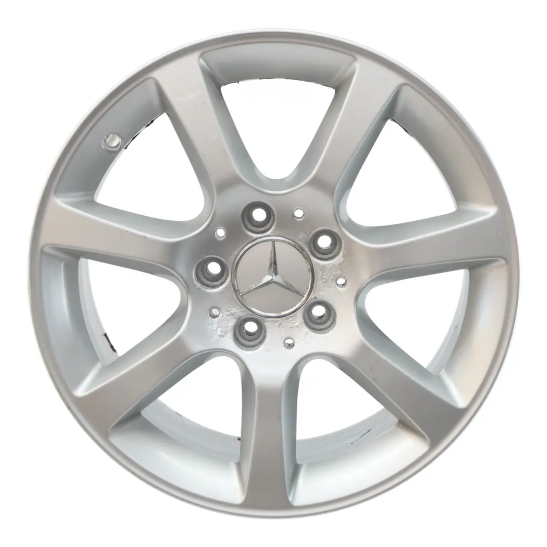 Cerchio Ruota In Lega 7 Razze Argento 16" ET:31 7J per Mercedes W203 con numero di parte A2034013002 Mercedes W203 Cerchio Ruota In Lega 7 Razze Argento 16" ET:31 7J - SKU A2034013002-1 - Numero di parte A2034013002