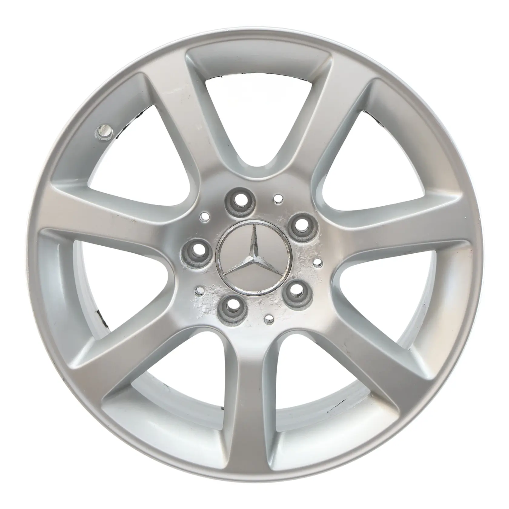 Mercedes W203 Cerchio Ruota In Lega 7 Razze Argento 16" ET:31 7J A2034013002