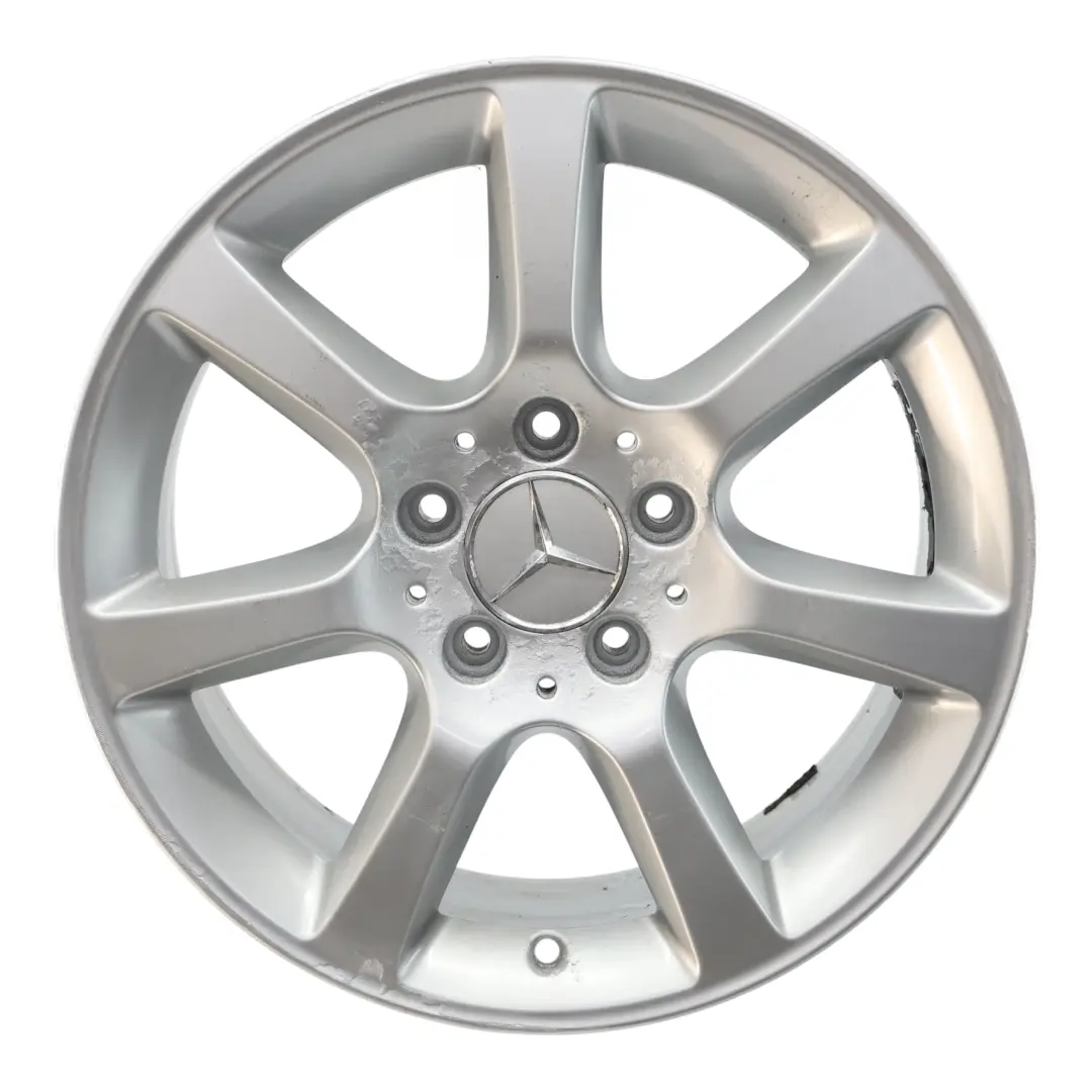 Rim Alloy 7 Spoke Silver 16" ET:31 7J to Mercedes W203 Wheel with Part number A2034013002 Mercedes W203 Wheel Rim Alloy 7 Spoke Silver 16" ET:31 7J - SKU A2034013002-3 - Part number A2034013002